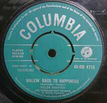 ☆特選☆HELEN SHAPIRO/WALKIN' BACK TO HAPINESS'1961UK COLUMBIA 7INCH_画像2