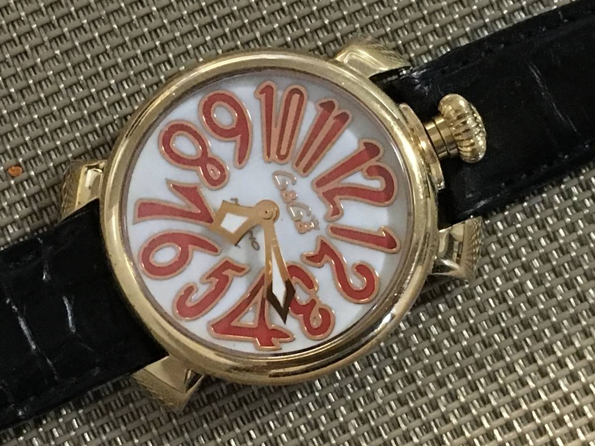 午前12時前のご注文は当日発送 ☆新品電池交換済美品☆GaGa MILANO