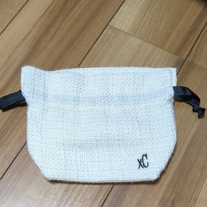 難あり ツイード巾着 クロスシーノベルティ