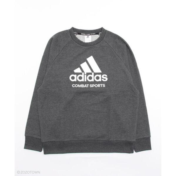 【adidas】 adidas combat sports / ゆったりラグランシルエット ロゴプリント スウェット クルーネック