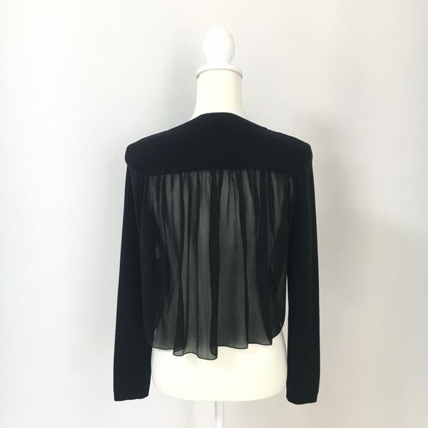 近年美品 FOXEY フォクシー シルクシフォン レーヨン カーディガン
