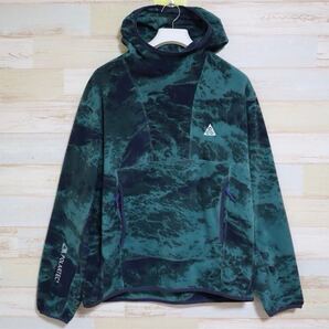 新品 Mサイズ NIKE ACG ナイキ ACG Wolf Tree メンズ オールオーバー プリント プルオーバー パーカー ポーラーテック