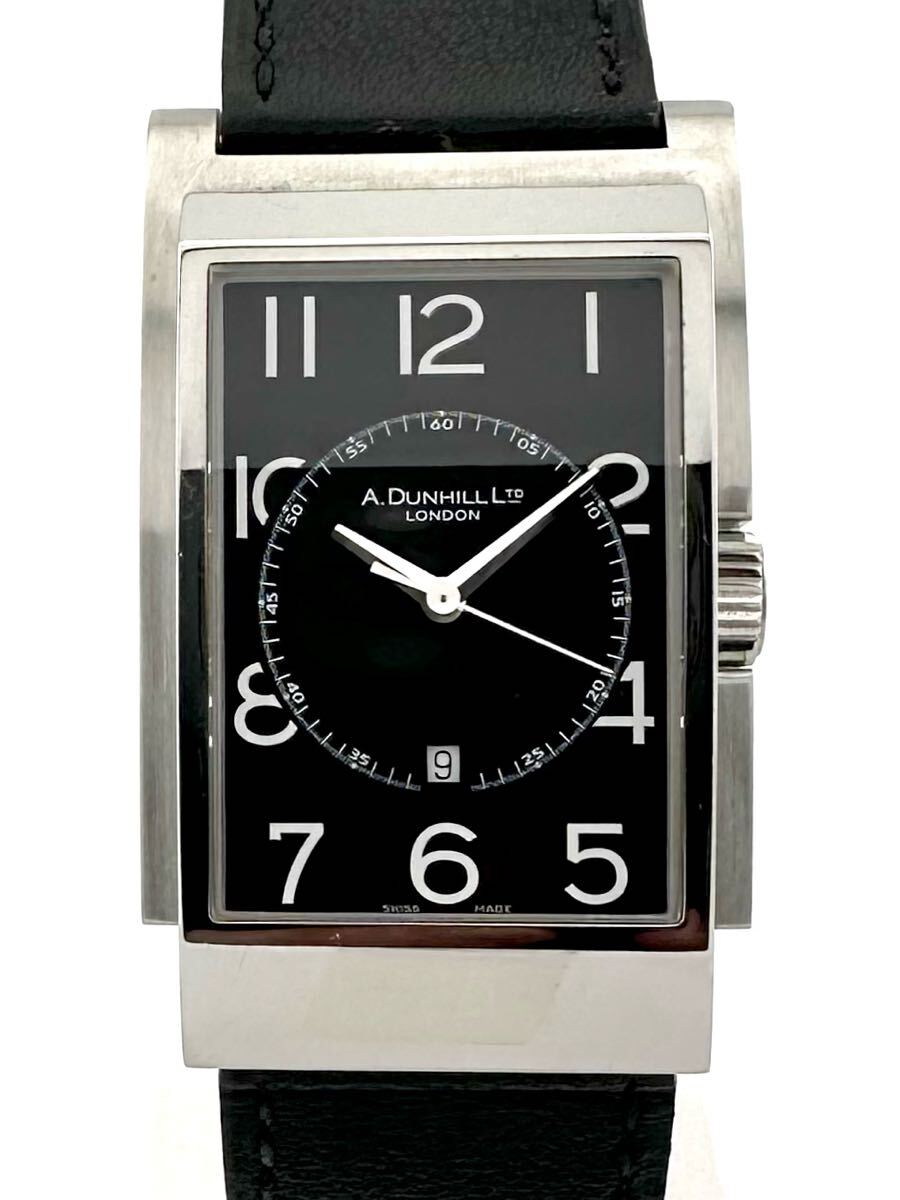 DUNHILL 8052 レクタンギュラー デイト ダンヒル QZ