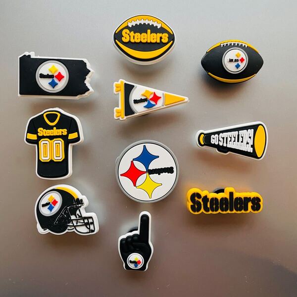 NFL ピッツバーグスティーラーズチームジビッツ チャーム サンダルアクセサリー
