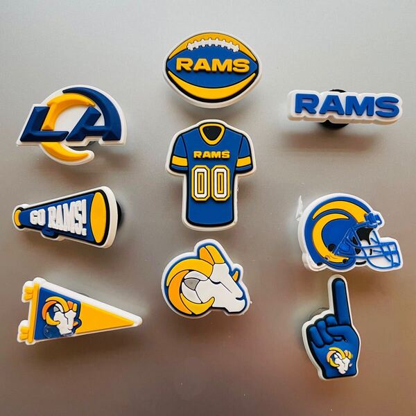 NFL ロサンゼルスラムズチームジビッツ チャーム サンダルアクセサリー