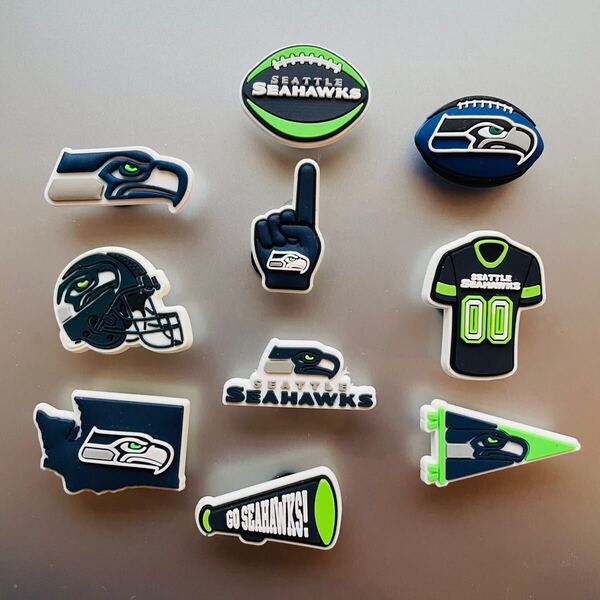 NFL シアトルシーホークスチームジビッツ チャーム サンダルアクセサリー