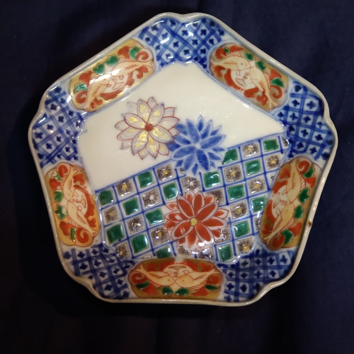 須田菁華 『色絵祥瑞八角皿』 ｜骨董品買取 緑和堂