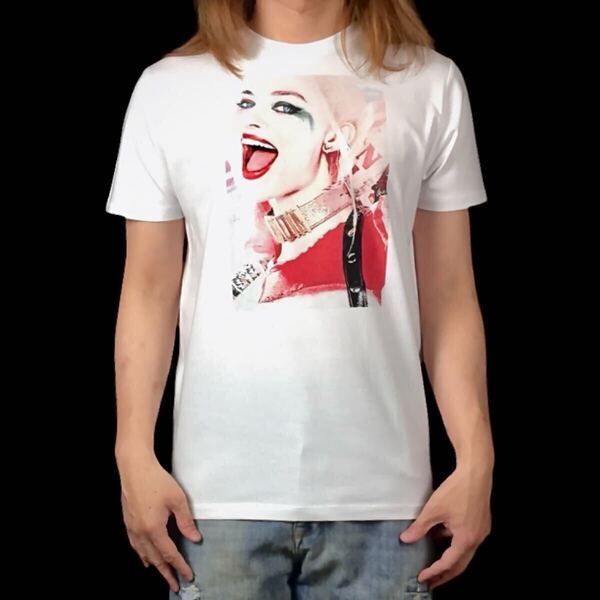 新品 ハーレイクイン マーゴットロビー スーサイドスクワッド ヒロイン バットマン ヴィラン アメコミ 映画 Tシャツ ユニセックス Mサイズ