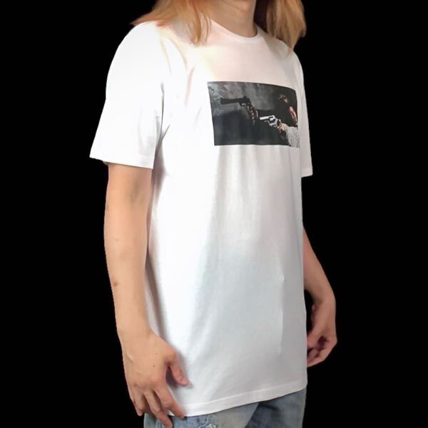 新品 LEON レオン マチルダ ジャンレノ ナタリーポートマン ピストル 射撃 殺し屋訓練 リュックベッソン映画 Tシャツ ユニセックス Lサイズ
