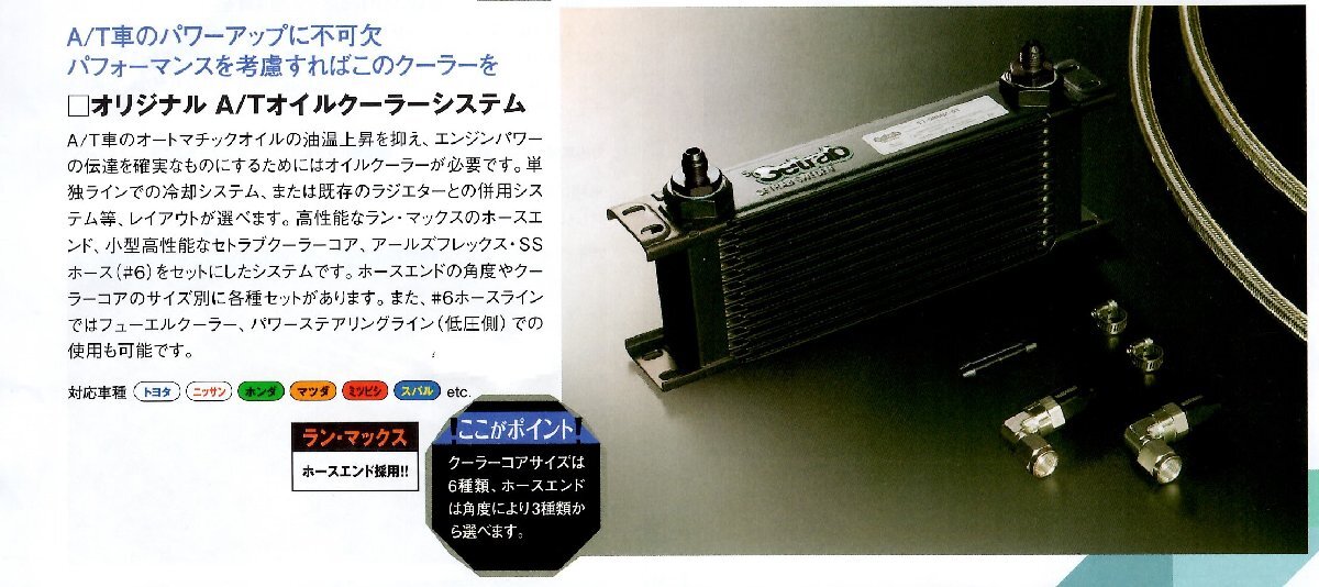 SETRAB セトラブ A/T オイルクーラーキット 16段 AN10 ストレートホースエンド TYPE-1 #KAT1-16