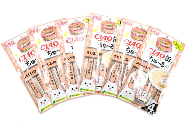 いなばペットフード チャオ缶ちゅ~る まぐろ白身 14g×4本入り×6個
