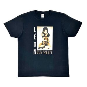 未使用 新品 LEON DEL PROFI レオン マチルダ フランス語 原題タイトル セピア リュっベッソン映画ポスター Tシャツ オーバーサイズ XL(LL)