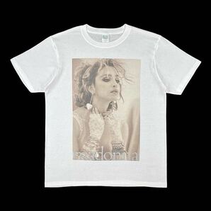 未使用 新品 ビッグプリント マドンナ 80年代 クイーンオブポップ ライクアヴァージン セピア ポートレート Tシャツ オーバーサイズ XL(LL)