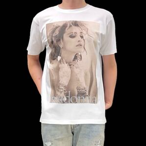 未使用 新品 ビッグプリント マドンナ 80年代 クイーンオブポップ ライクアヴァージン セピア ポートレート Tシャツ ユニセックス Mサイズ