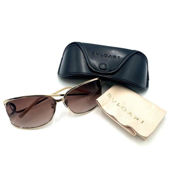 【極美品】BVLGARI ブルガリ サングラス ゴールド×ブラウン