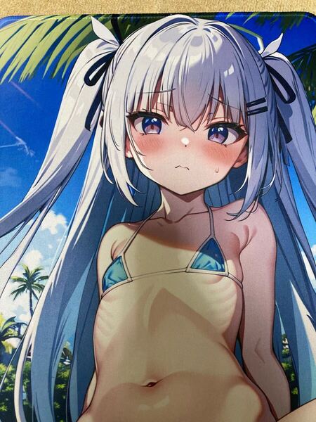 美少女 プレイマット ツインテール マイクロビキニ カードゲーム キーボードマット