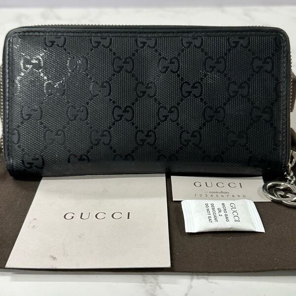 グッチ GUCCI 財布 長財布 インプリメ GG金具 ラウンドファスナー メンズ
