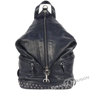 Aランク【ジミーチュウ】リュックサック/バックパック/フィッツロイ/スタッズ/ブラック/JIMMY CHOO/レディース