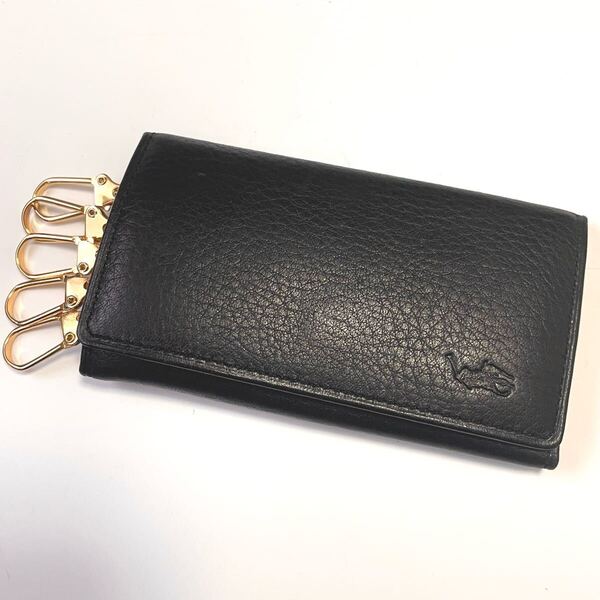 ★POLO RALPH LAUREN ポロラルフローレン 5連 キーケース ブラック 中古【鑑定済み 本物保証】