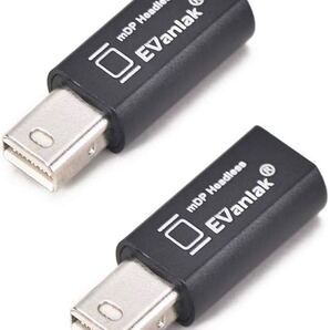 e-383 EVanlak ミニディスポートディスプレイエミュレータープレミアムアルミニウムDPダミープラグヘッドレス2560x1600@60Hz 1個入