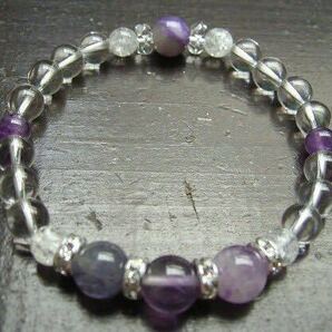 アメジストxアイオライトxチャロアイトブレスレット 天然石 パワーストーン