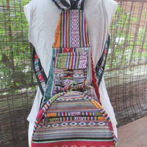 折りたためる*ネパールゲリコットンリュックサック 10