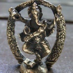 真鍮製 ガネーシャ2 豆仏像