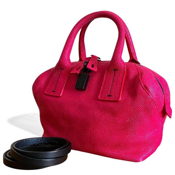 良品 FURLA フルラ レザー 2way ショルダーバッグ ピンク 斜め掛け