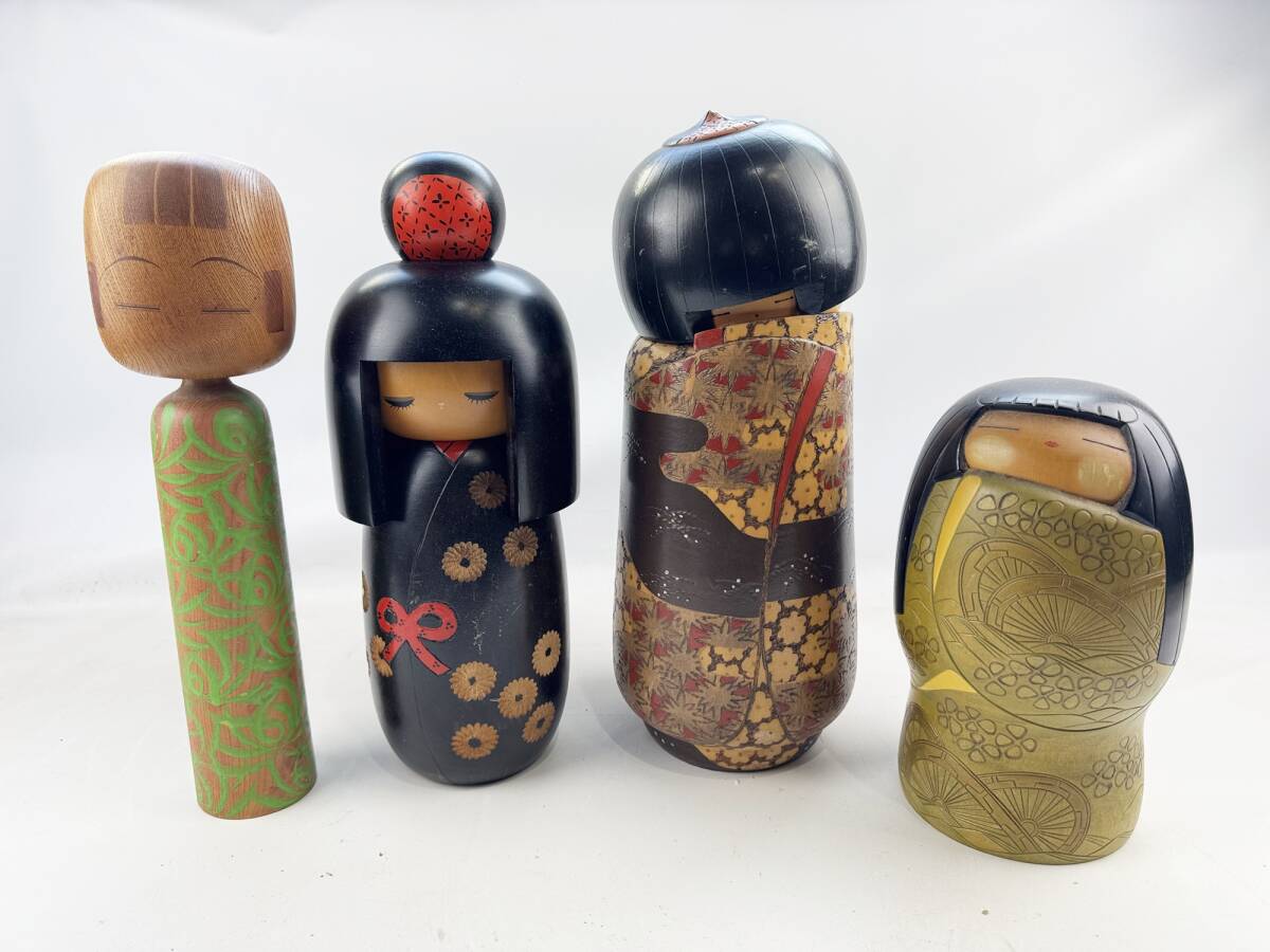 真作】 吉田多加志 創作こけし 『たまゆら』 高さ：25cm 箱無