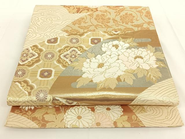 新品未使用 本金箔 プラチナ 百人一首 袋帯