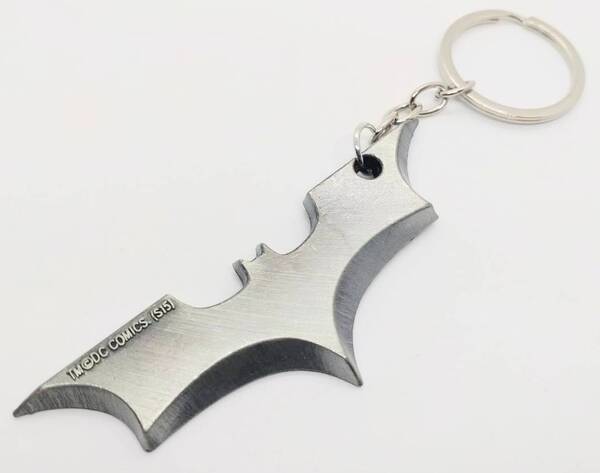 送料無料 バットマン DC 平 Aシルバー アメコミ キーリング キーホルダー アメリカン雑貨 スマアク