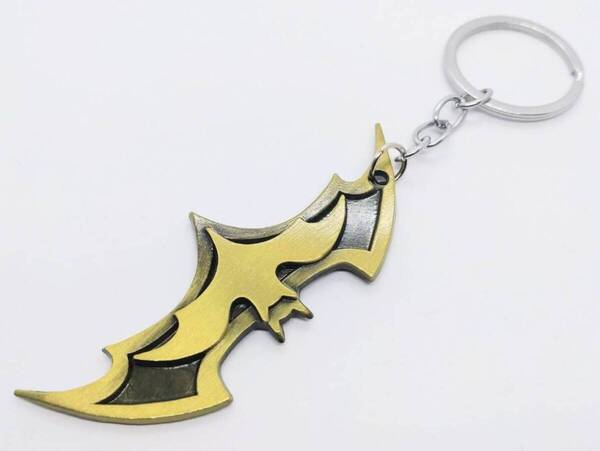 送料無料 バットマン DC Aゴールド 2重 アメコミ キーリング キーホルダー アメリカン雑貨 スマアク