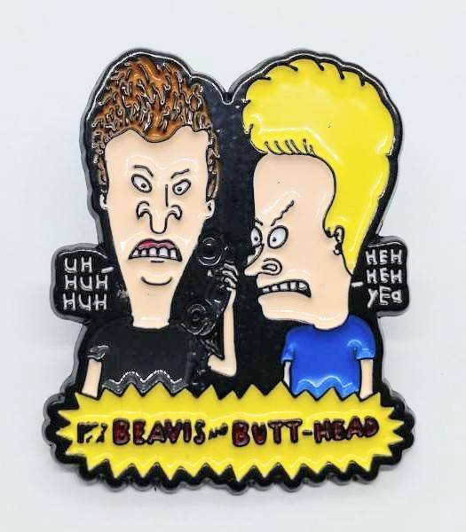 送料無料 Beavis and Butt-Head ビーバス・アンド・バットヘッド ピンブローチ ピンズ PINS バッジ バッヂ スマアク