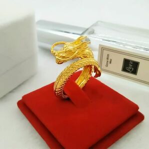 Fサイズ 合金 龍形 竜形 龍首 メンズ 指輪 リング アクセサリー