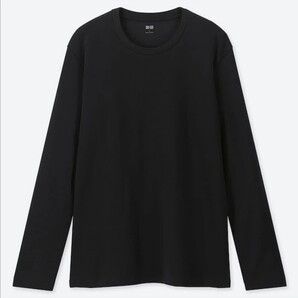 即決☆Sサイズ 廃盤 UNIQLO ユニクロ ソフトタッチ クルーネック T(長袖)Black黒 新品 未開封 未使用 Tシャツ ロングスリーブ ストレート