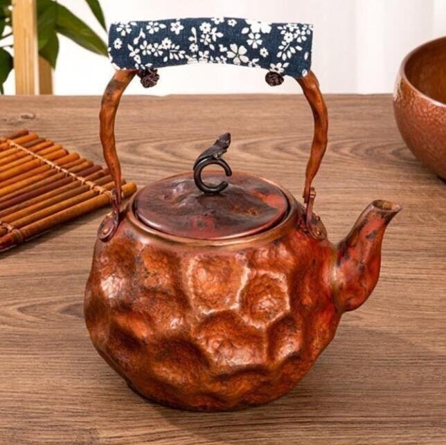 伝統工芸 金属工芸＊薬缶 銅製鎚目水注 やかん 湯沸 湯注 水差