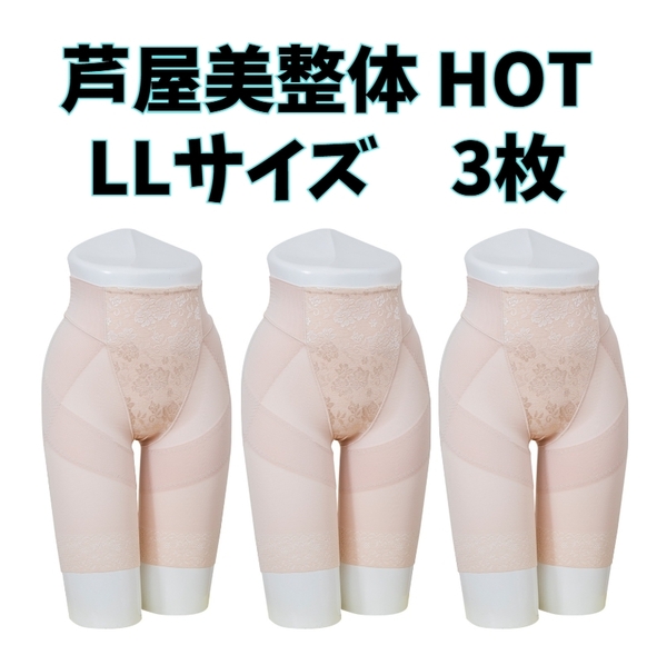 芦屋美整体 骨盤スリムショーツ HOT Lサイズ ベージュ3枚セット 補正下着