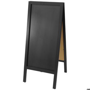 【繰り返し使えるので、日替わりメニューやおすすめを気軽に更新】立て看板 A型デザイン 両面仕様 木製フレーム スタンドボード