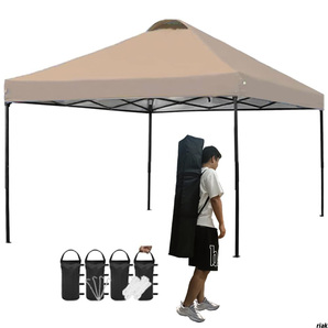 【高強度スチールフレームで安定性と耐荷重性が向上】タープテント 3×3m 高さ3段階調節 UVカット加工 ワンタッチ設営 組立簡単