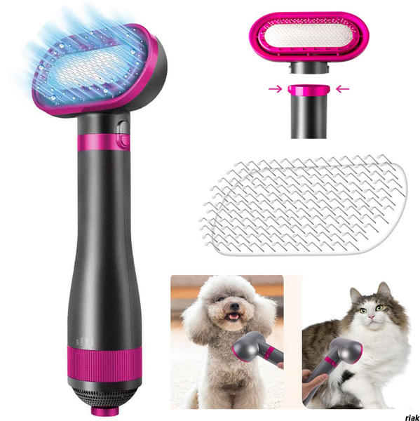 【ヘアドライヤーとブラシが一体化しており片手で操作可能】 2in1 ペット用ドライヤー グルーミングー ペットヘアドライヤー 乾燥