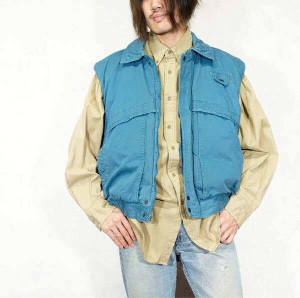 USA VINTAGE Expeditions COTTON PADDING DESIGN WORK VEST/アメリカ古着コットンデザイン中綿ワークベスト
