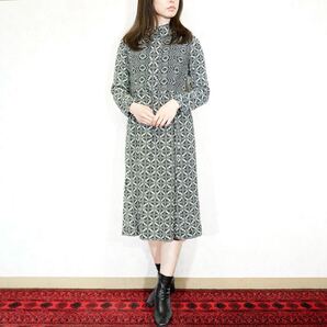 *SPECIAL ITEM* 60's USA VINTAGE JOAN LESLIE by KASPER PATTERNED DESIGN TWEED ONE PIECE/60年代アメリカ古着柄ツイードワンピース