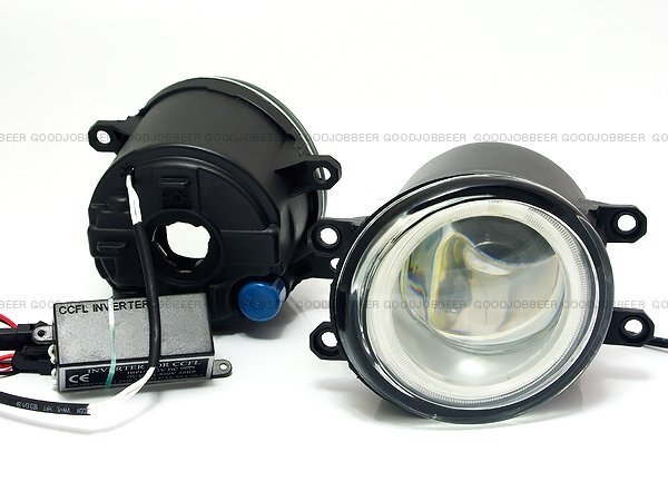 フォグランプLEDイカリングCCFL純正交換 アベンシスセダンAZT250 H8/H11 フォグ HID対応可 強化プラスチック