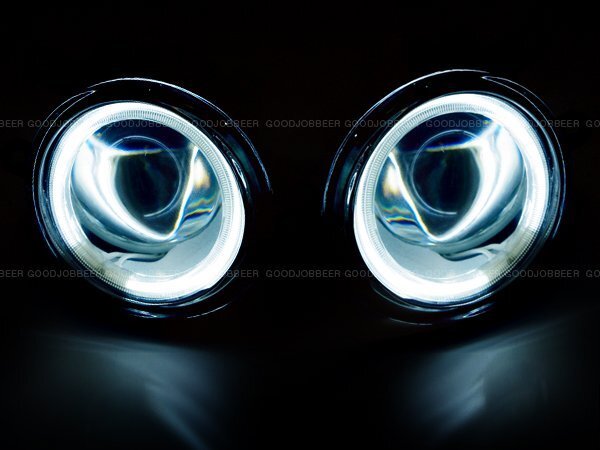 フォグランプLEDイカリングCCFL純正交換 アベンシスセダンAZT250 H8/H11 フォグ HID対応可 強化プラスチックその他