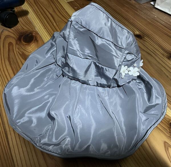 帽子 サンバイザー 折りたたみ UVカット 花 未使用 バケットハット