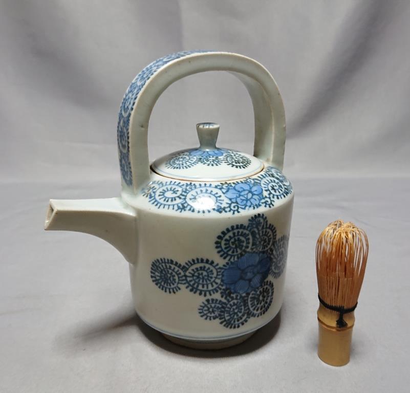時代物 古伊万里 古い急須、蛸唐草、染付、煎茶