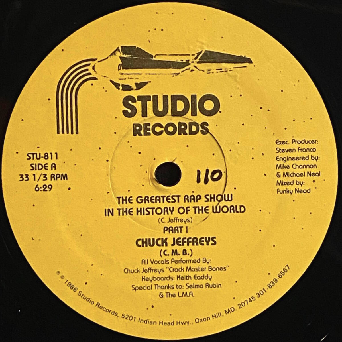 (12”) Chuck Jeffreys - The Greatest Rap 