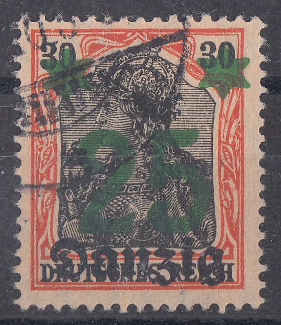 1920年自由都市ダンツィヒ ゲルマニア加刷切手 15種（2025年最新