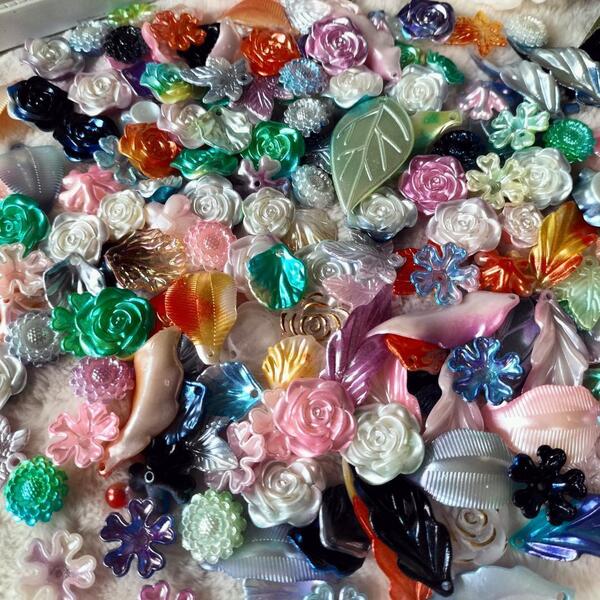 花 デコパーツ 薔薇 プラパーツ バラ ハンドメイド ネイル レジン ワンポイント プラパーツ ハンドクラフト 材量 部品