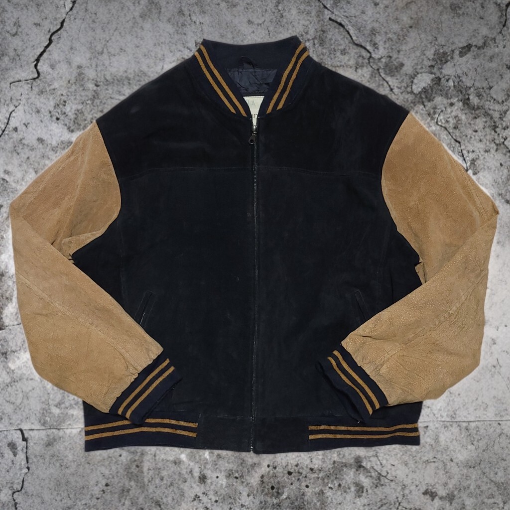 スウェード レザー ボンバージャケット 古着 ブルゾン アメカジ